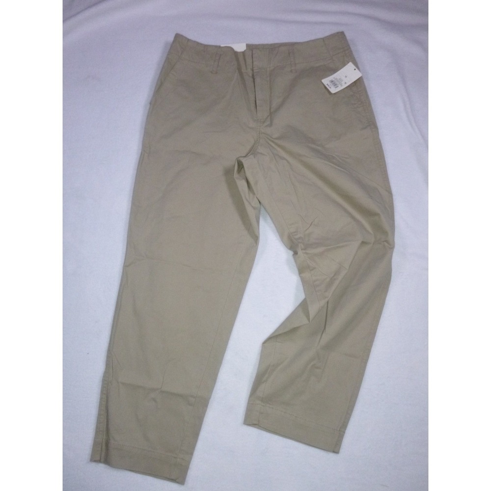 A New Day Womens High Rise Straight Leg Stretch Chino Pants Beige 12 Regular